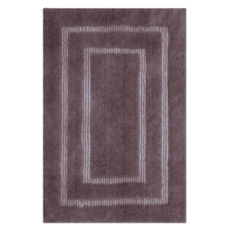 Bath Mat Microfibre Doris Tracetrack 1400GSM 50x80cm Grey Beige
