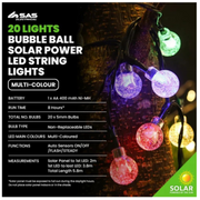 Fairy String Light Solar Ball Bubble 20 LED