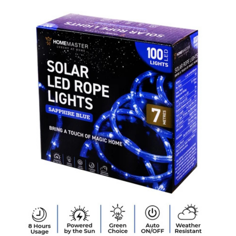 Rope Light Solar 100 LED Blue