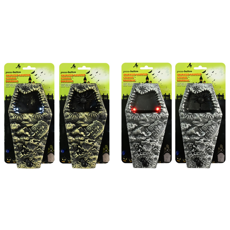 Animated Coffin Doorbell Battery Operated 21Cm Asst