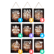 Wooden Grill Signs with Utensils Holding Hooks Assorted Designs – thumbnail