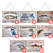 Fishing Signs Wood Signs Assorted Designs – thumbnail