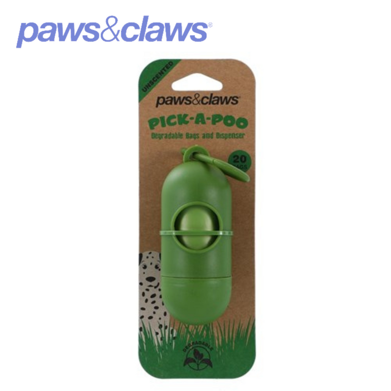 Pick-A-Poo Degradable Waste Bags + Dispenser