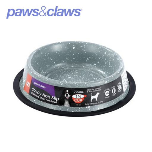 Savoy Non-Slip S/Steel Pet Bowl 21cm 700ml
