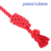 Flavour-Bone Rope Tugger Beef Flavoured Rubber Toy Red