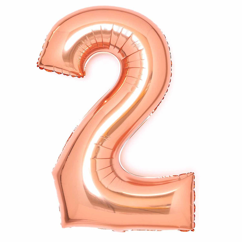 Rose Gold Number 2 foil balloon