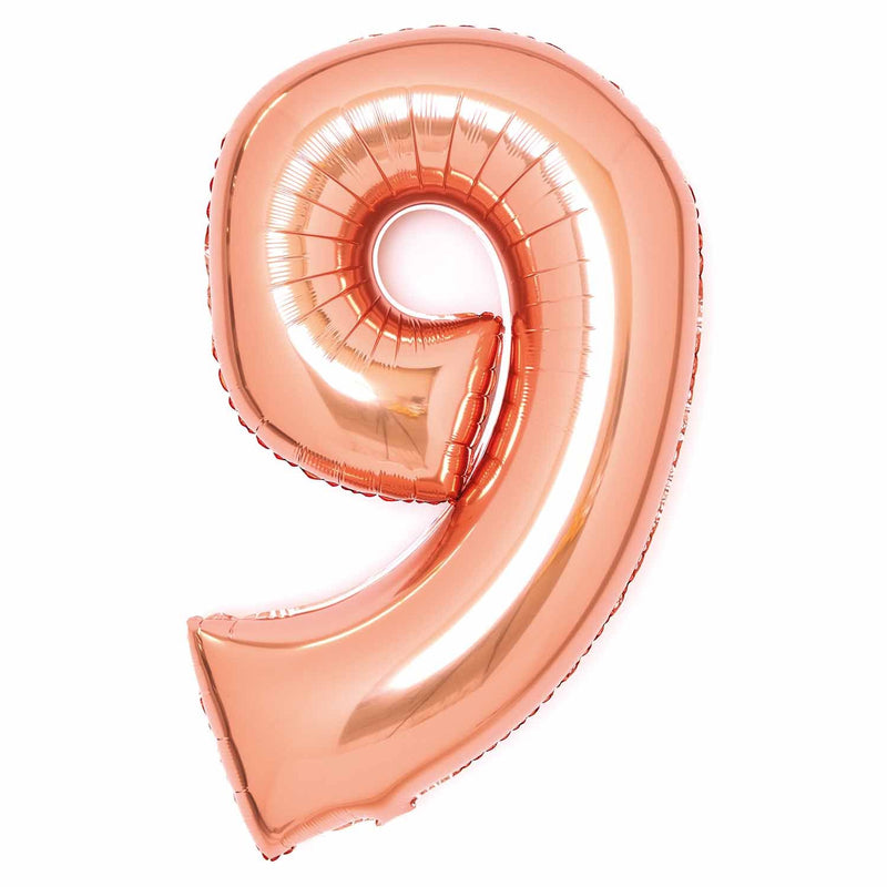 Rose Gold Number 9 foil balloon