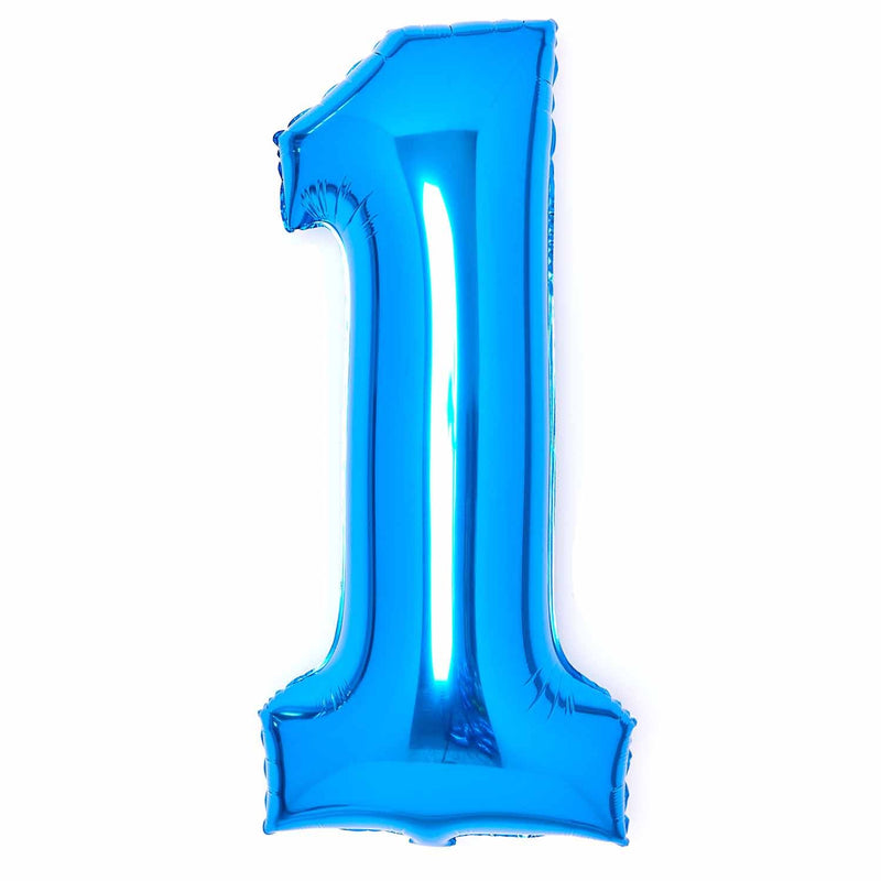 Blue Number 1 foil balloon