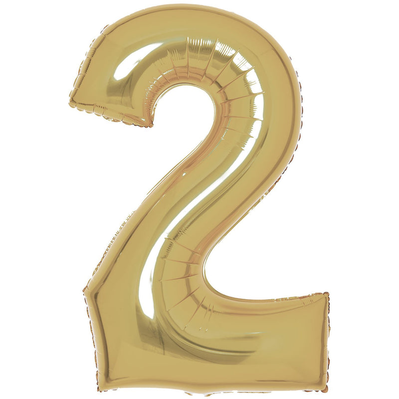 White Gold Number 2 foil balloon