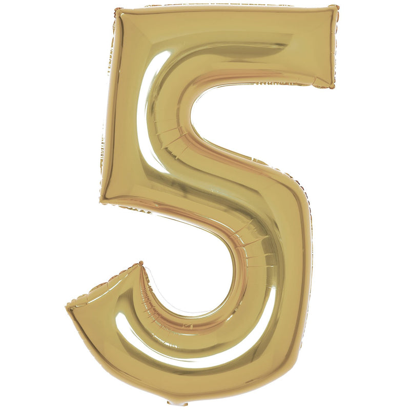 White Gold Number 5 foil balloon