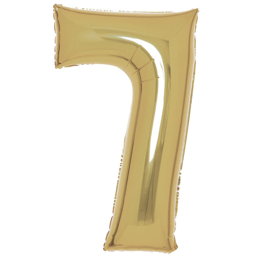 White Gold Number 7 foil balloon