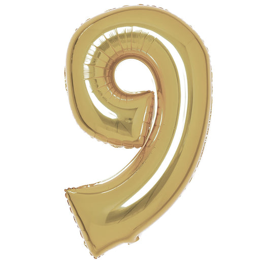 White Gold Number 9 foil balloon