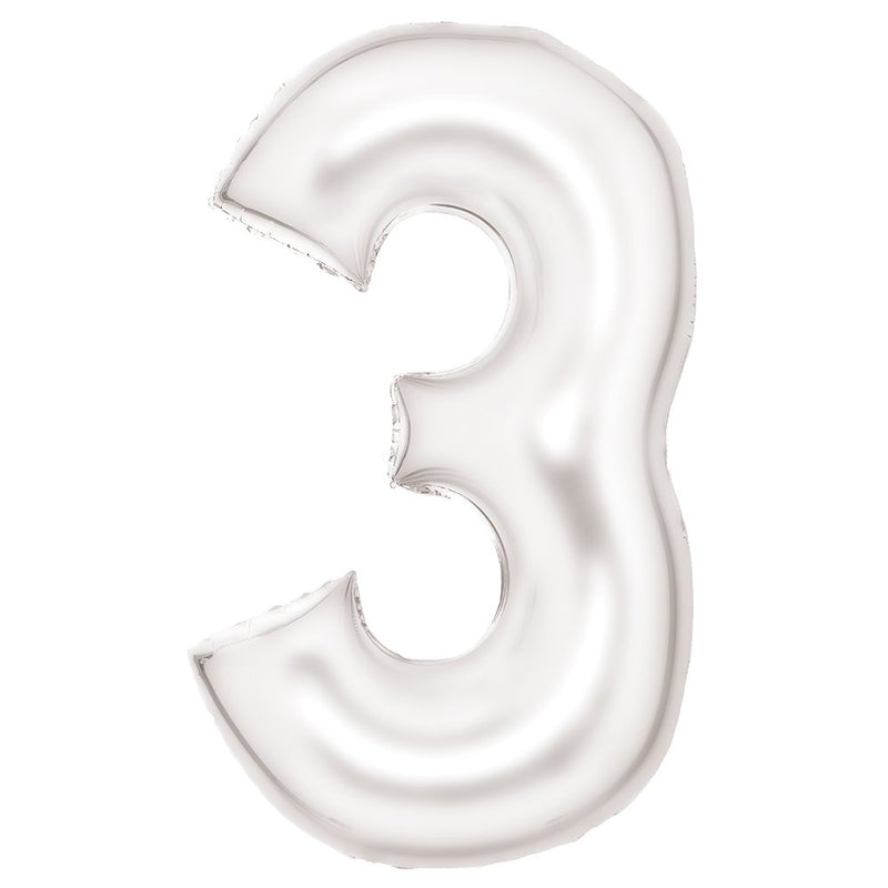 Silk Lustre Black Number 4 foil balloon
