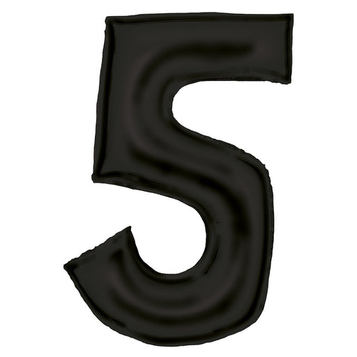 Black Number 5 foil balloon