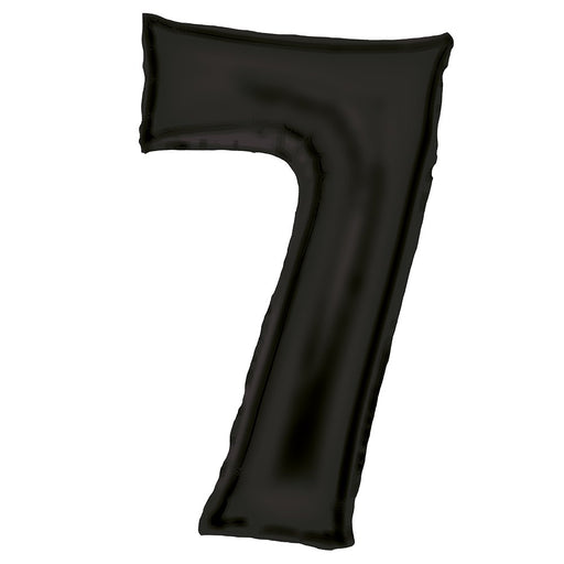 Black Number 7 foil balloon