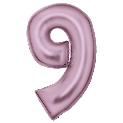 Pastel Pink Number 9 foil balloon