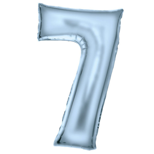 Pastel Blue Number 7 foil balloon