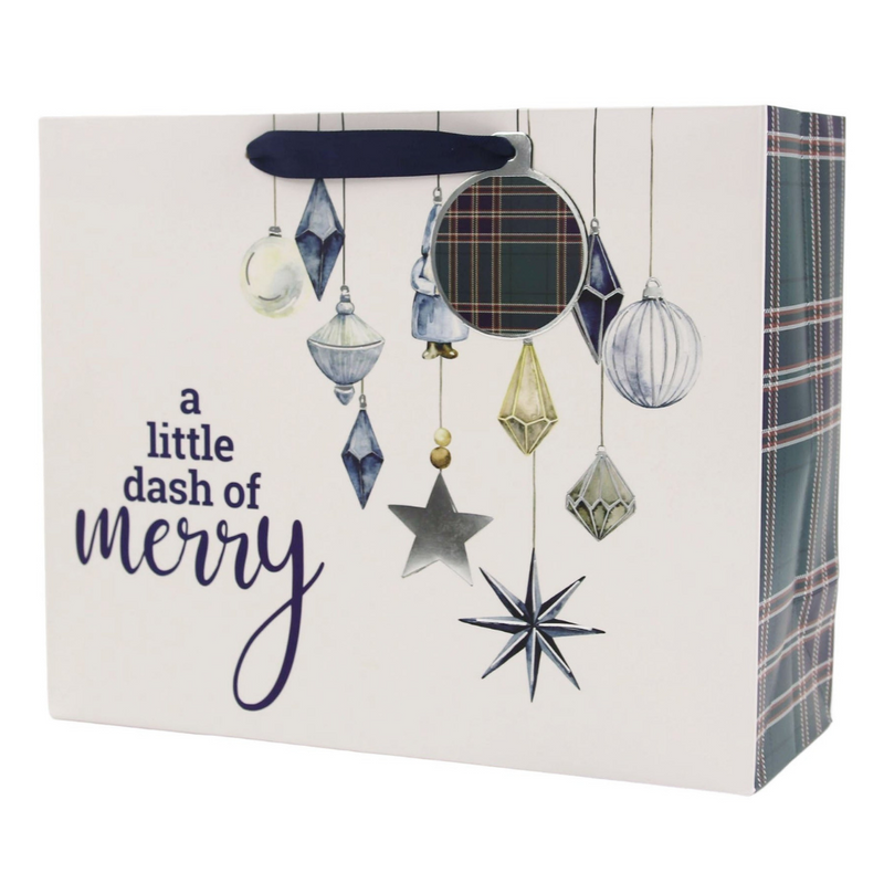 Ronis A Little Dash Of Merry Horizontal Gift Bag Lrg 32x12.7xh26cm