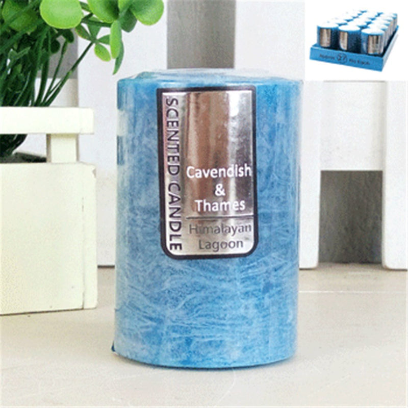 Himalayan lagoon scented pillar candle 5x7.5cm