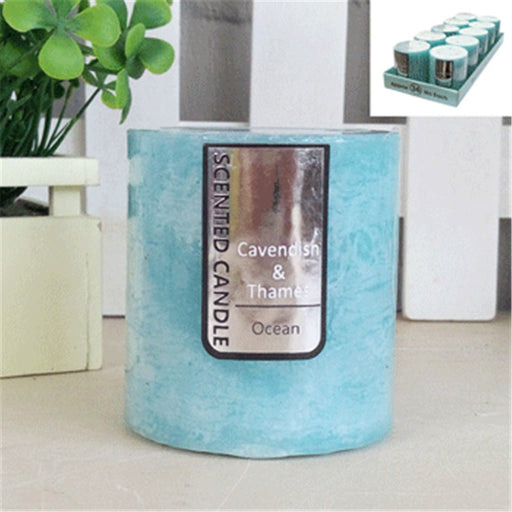 Ocean scented pillar candle 7x7.5cm