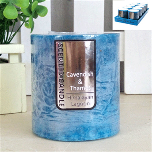 Himalayan lagoon scented pillar candle 7x7.5cm