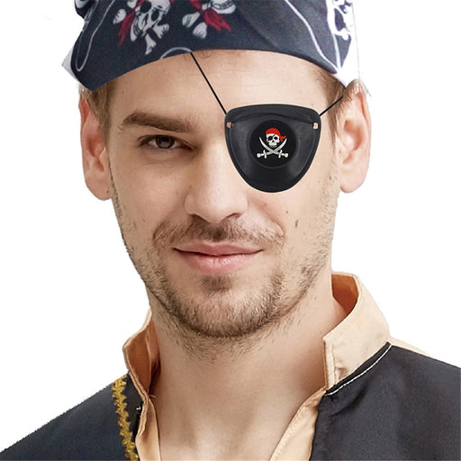Black pirate eye patches costume accessory set