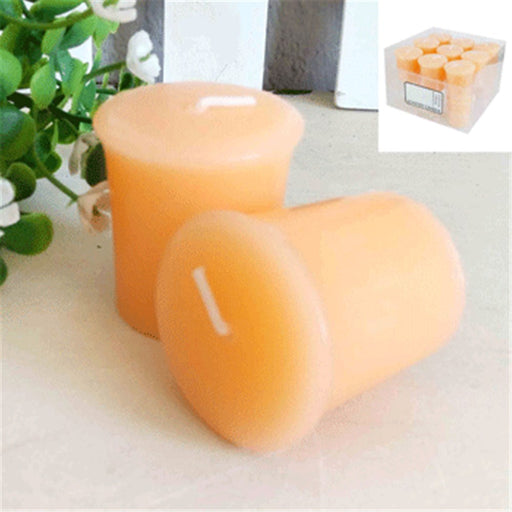 Apricot colored mango mandarin votive candle