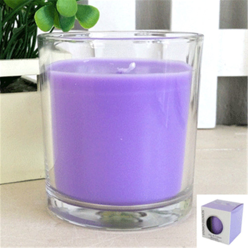 Lilac cotton blossom scented jar candle in box