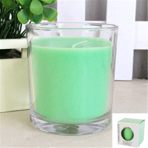 Coconut lime verbena scented jar candle in box