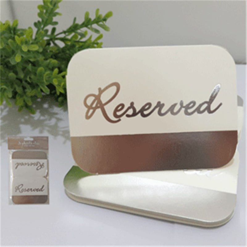 Pack of 20 silver reserved seating cards