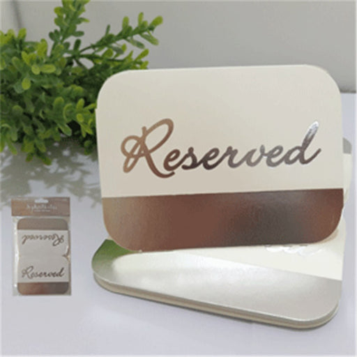 Pack of 20 silver reserved seating cards