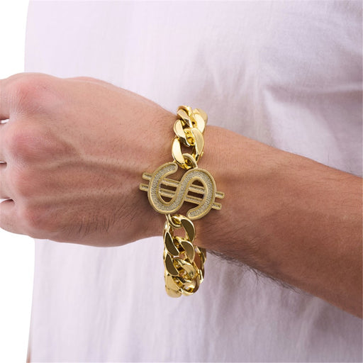 Bling dollar bracelet costume accessory