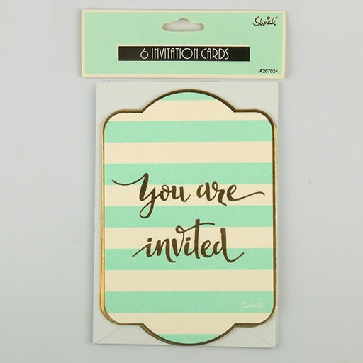 Invitation Cards + Envelopes Mint 6pk