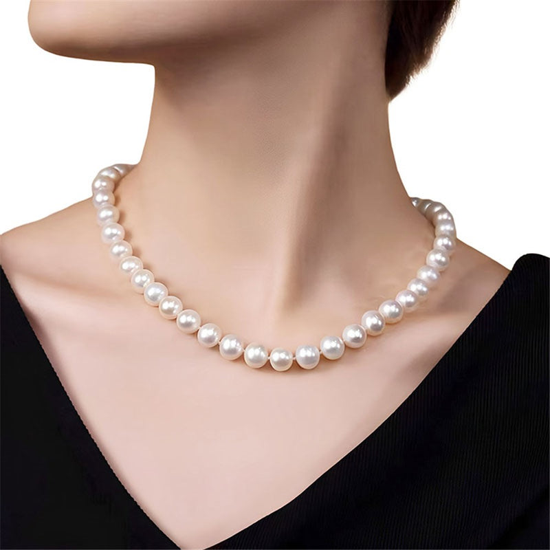 Faux pearl necklace costume accessory