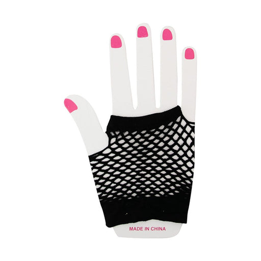 Black fishnet gloves costume