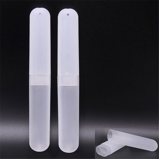 Plastic toothbrush travel cases 2 pack
