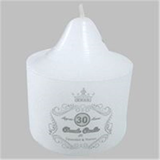 Medium white unscented pillar candle