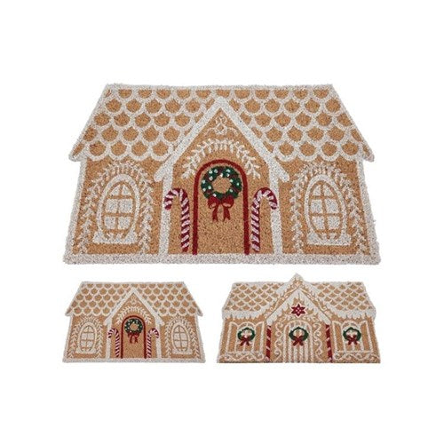 Coir doormat set, two assorted designs