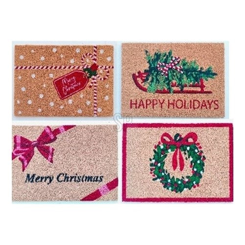 Christmas coir doormat 59 x 39cm assorted designs