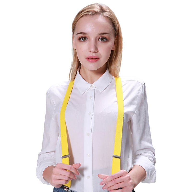 Yellow suspenders costume