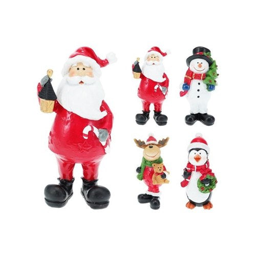 Four 14 cm assorted Christmas figures