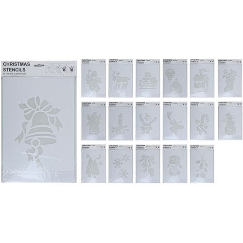 Christmas design stencil 18 assorted patterns
