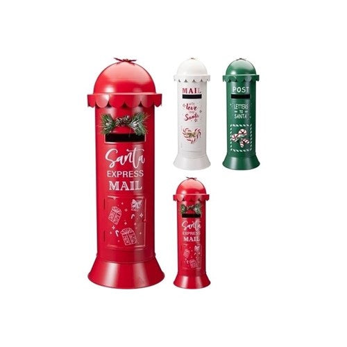 53cm iron Christmas mailbox assorted designs