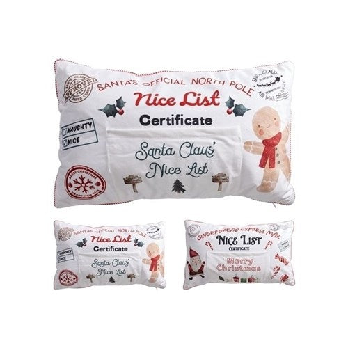Christmas envelope cushion 30 x 50cm assorted