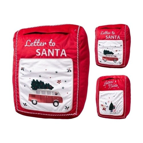 Christmas mailbox cushion 40 x 30cm assorted