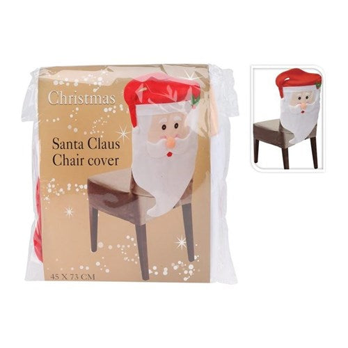 Red Santa-style chair cover, 45 x 73 cm