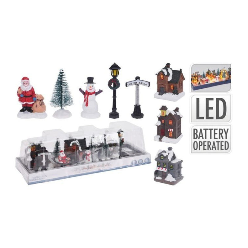 Ronis Village With Led Battery Operated