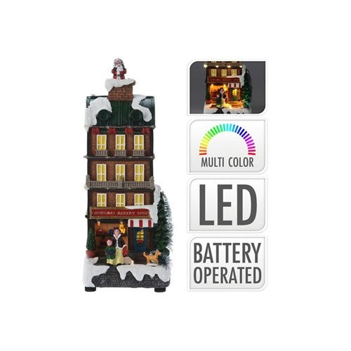 28cm polyresin LED Christmas toy shop battery operated assorted design
