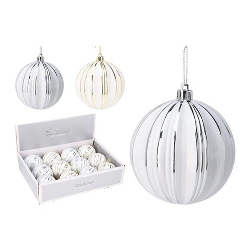 10 cm ornament with elegant golden rim detail