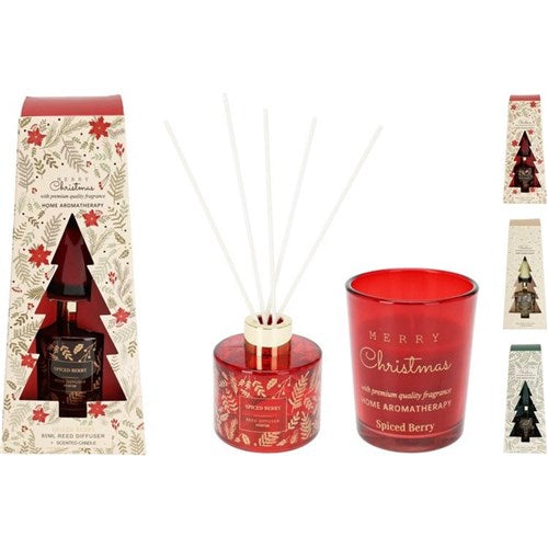 Diffuser gift set with cotton reeds, 3 assorted scents